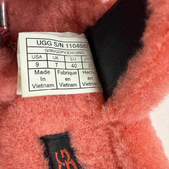 EUC UGG Women's Fuzz Yeah Blush Pink Sheepskin Slipper Slides - Picture 11 of 13